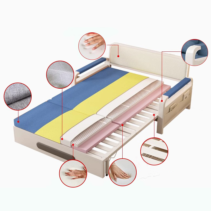 Tres-color multifunctional Foldable Stibadium lectum