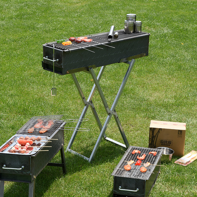 Stainless ferro foldable portable X informibus barbecue Grill
